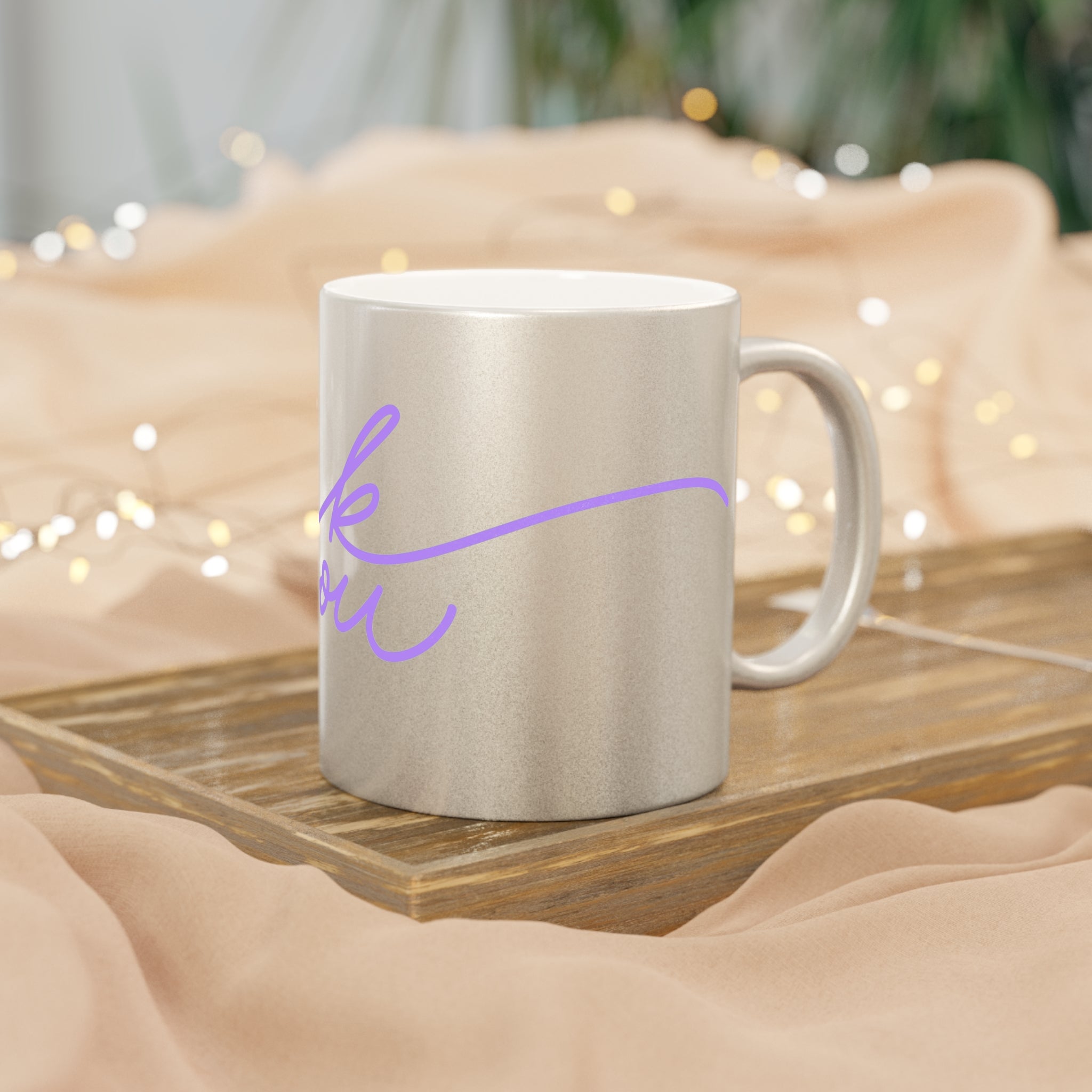 Thank You In A Mug!    Metallic Mug (Silver\Gold)