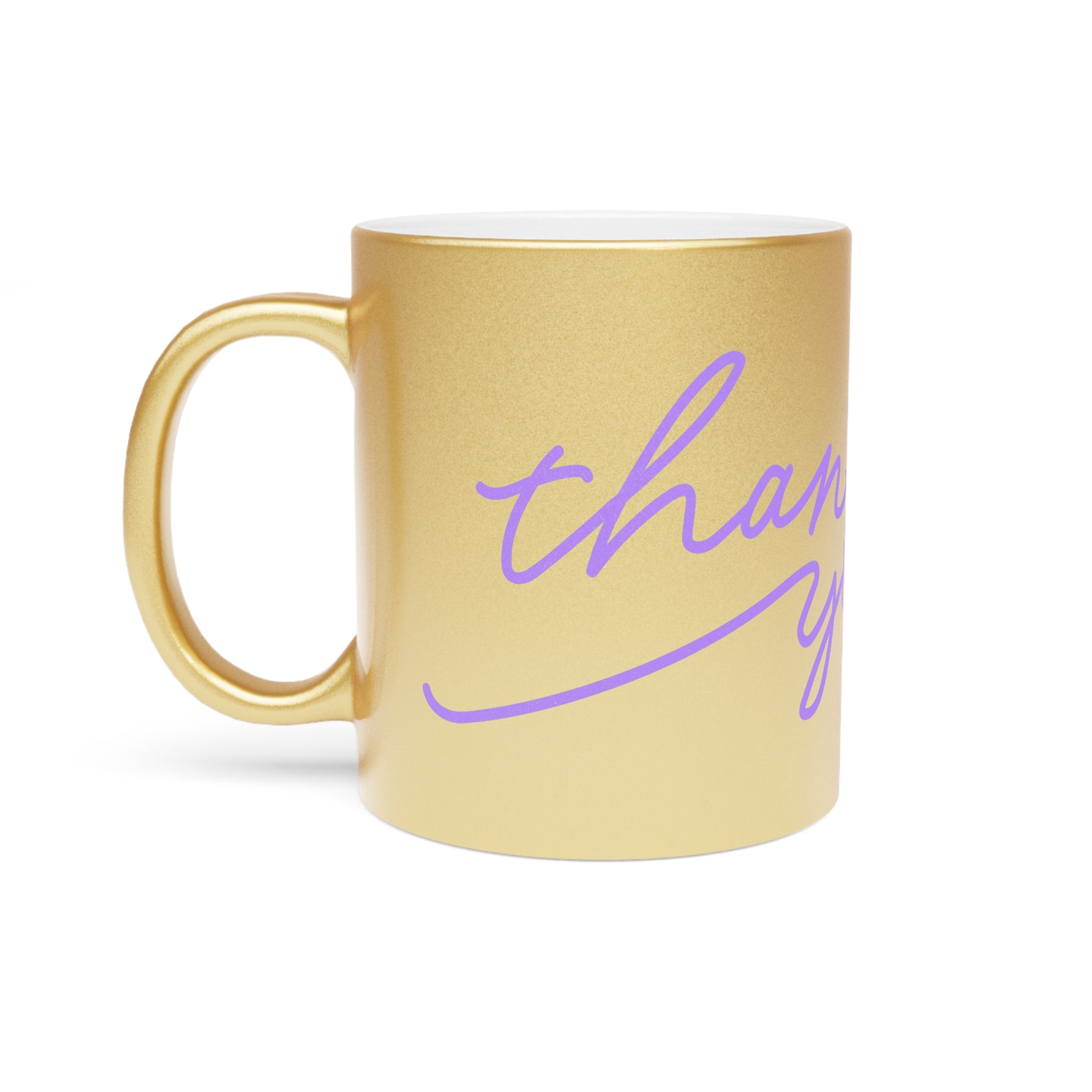 Thank You In A Mug!    Metallic Mug (Silver\Gold)