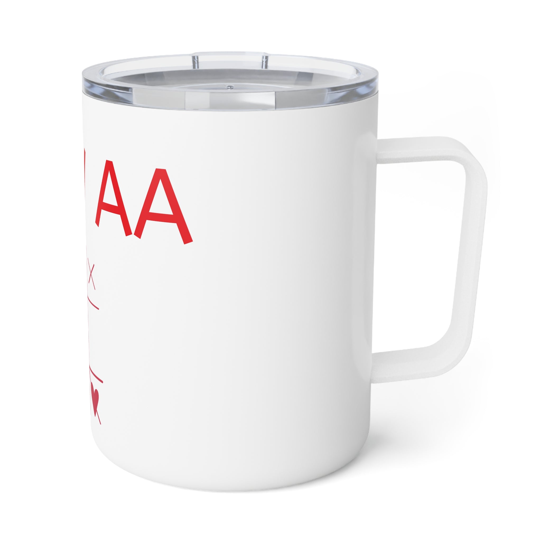 I  LUV   AA   This is a insulated Coffee Mug, 10oz