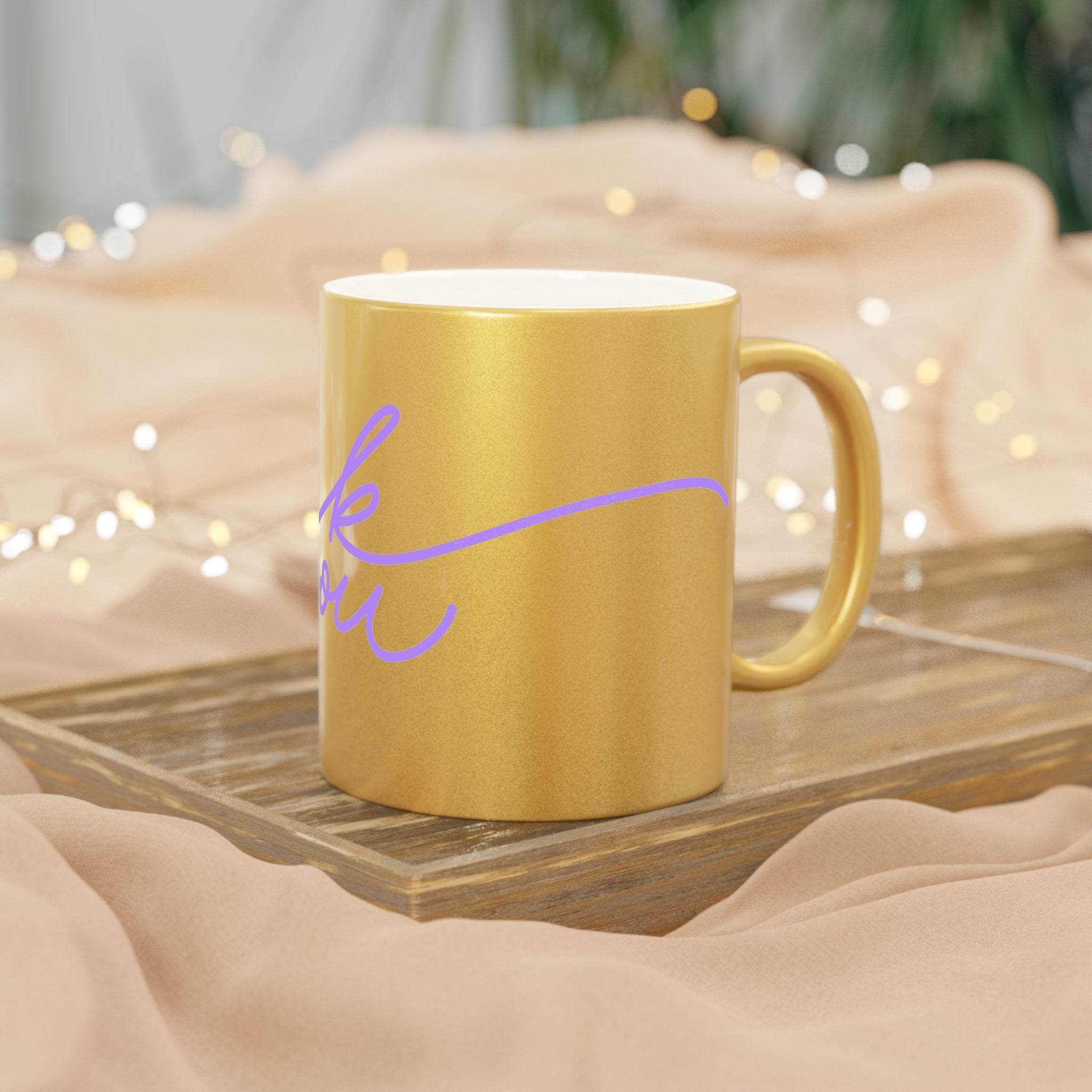 Thank You In A Mug!    Metallic Mug (Silver\Gold)